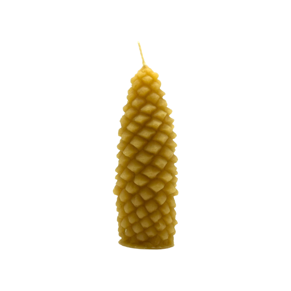 Small Pinecone Beeswax Candle