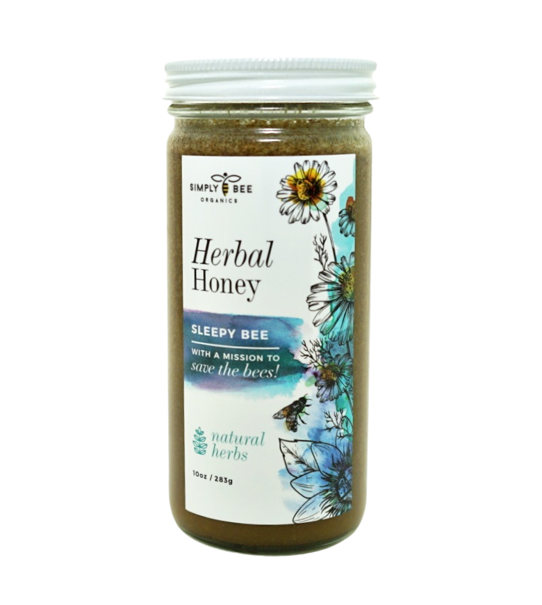 Sleepy Bee Herbal Honey | Pure Organic Raw Honey | Supports Well-Beeing | Organic Herbs |Non-GMO |0% Additives | Kid Approved