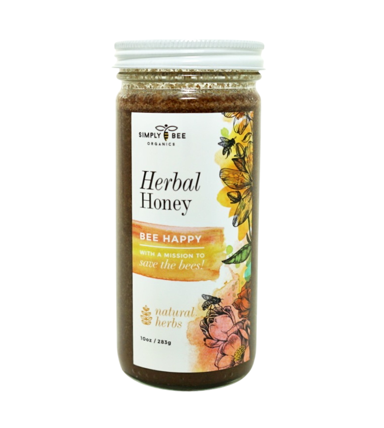 
                  
                    Load image into Gallery viewer, Bee Happy Herbal Honey | Pure Organic Raw Honey | Supports Well-Beeing | Organic Herbs |Non-GMO |0% Additives | Kid Approved
                  
                